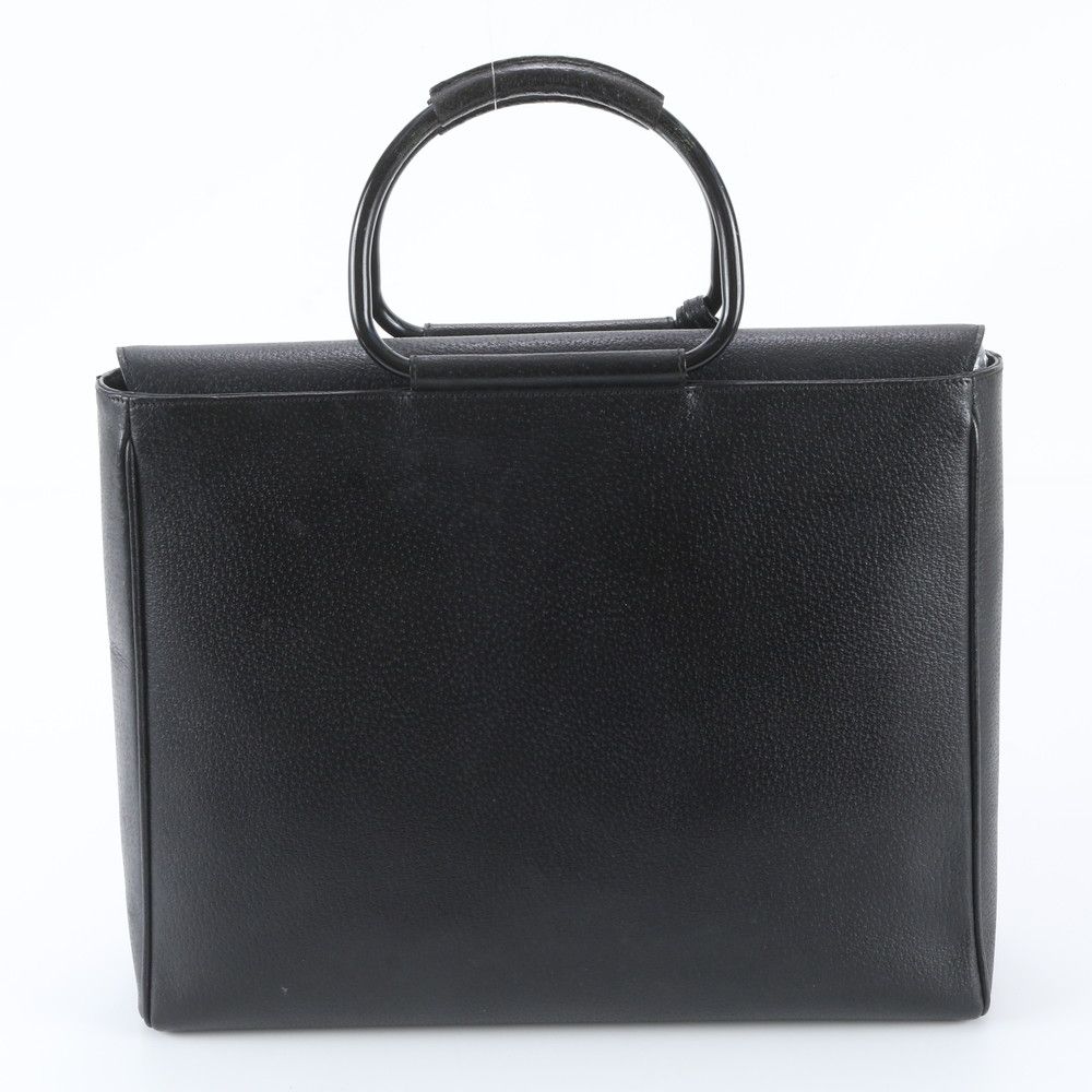 Gucci Leather Handbag Tote Black — view 3