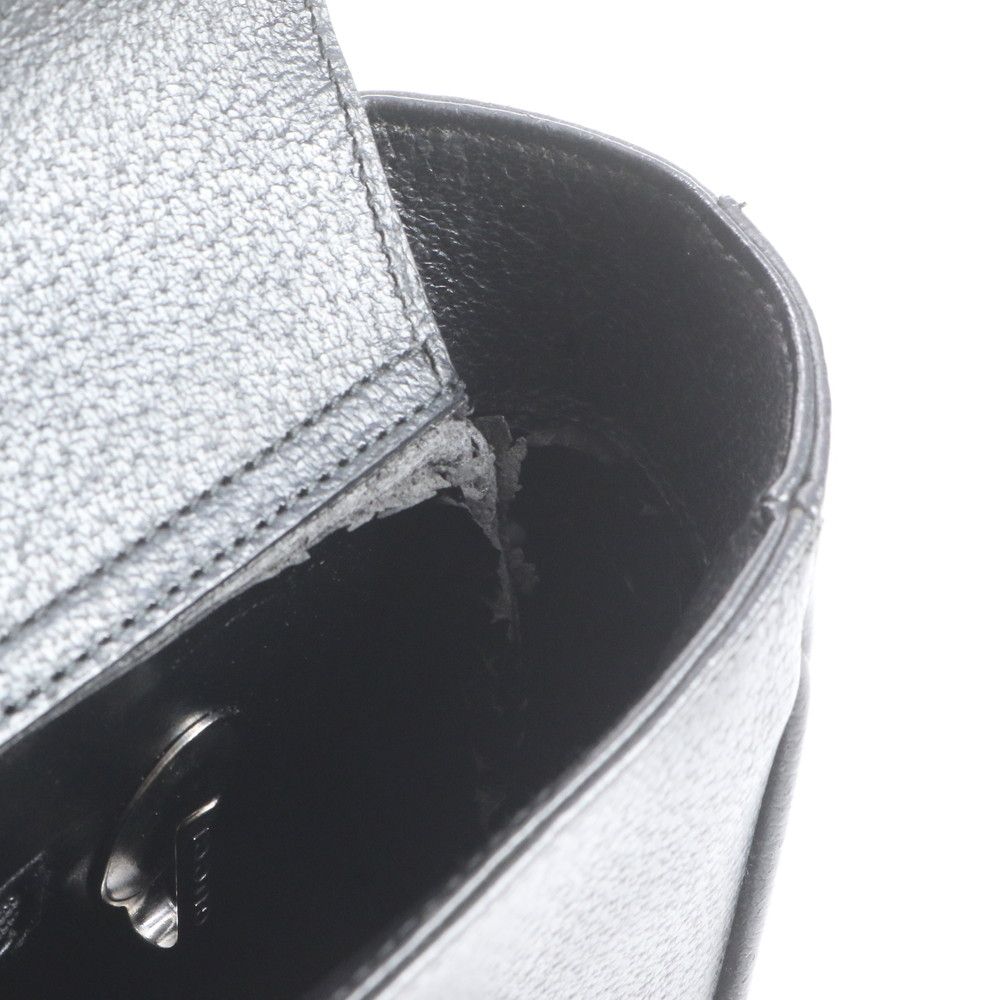 Gucci Leather Handbag Tote Black — view 8