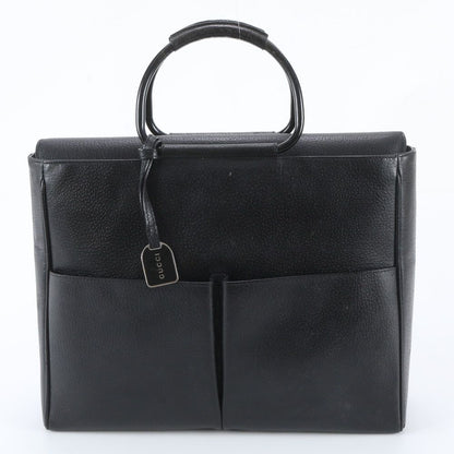Gucci Leather Handbag Tote Black