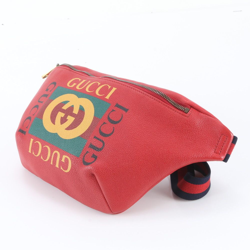 Gucci Leather 2-Way Belt Bag Crossbody Body Waist Pouch