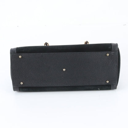 Gucci Bamboo 0 Leather Tote Shoulder Hand Black — view 6