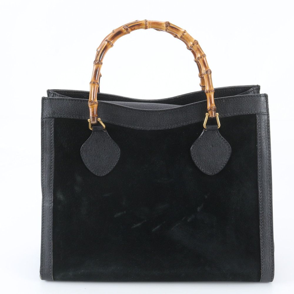 Gucci Bamboo 0 Leather Tote Shoulder Hand Black — view 3