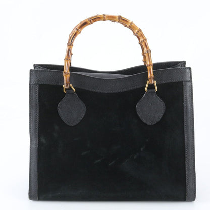 Gucci Bamboo 0 Leather Tote Shoulder Hand Black — view 3