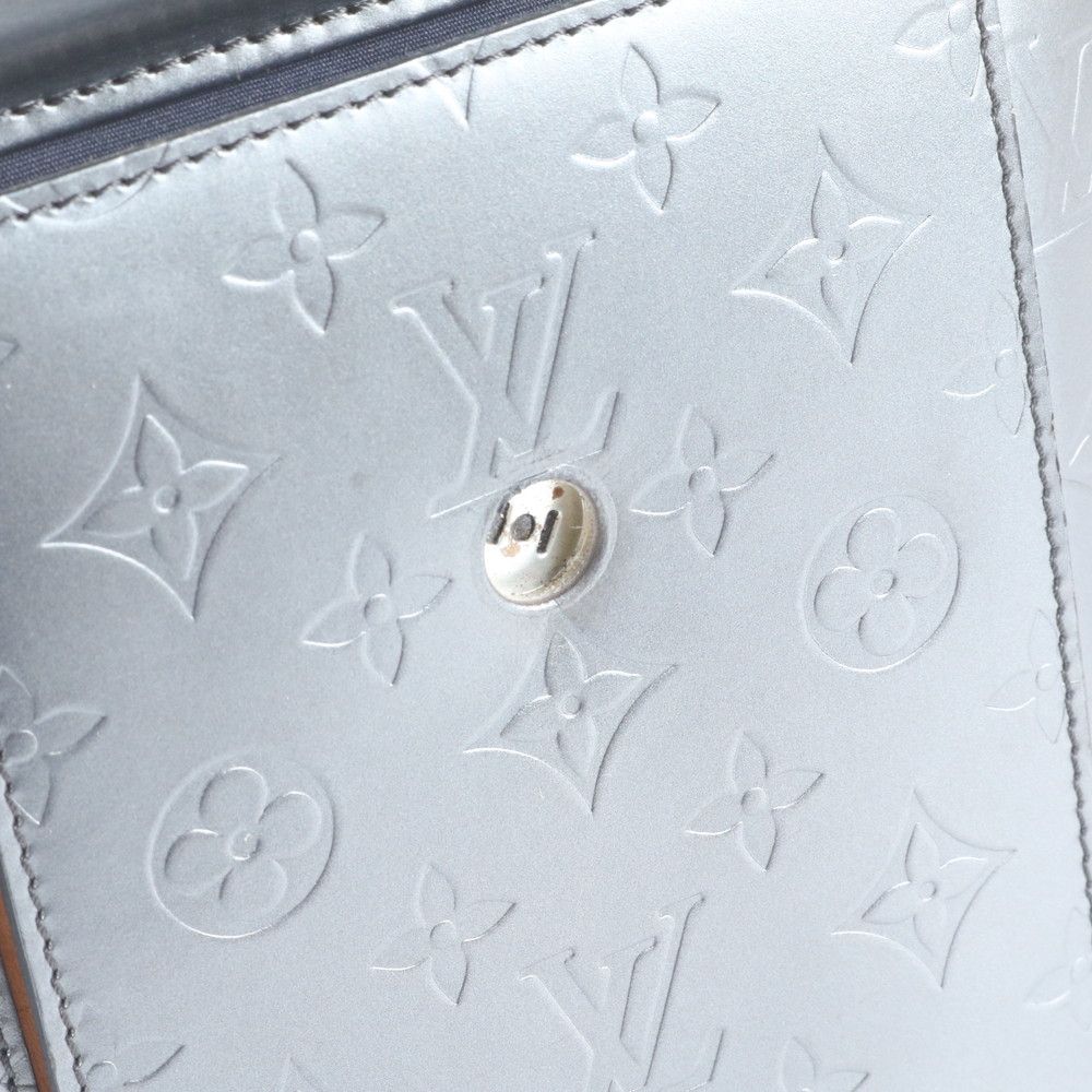 Louis Vuitton Monogram Mat Wilwood Blue Leather Tote — view 8