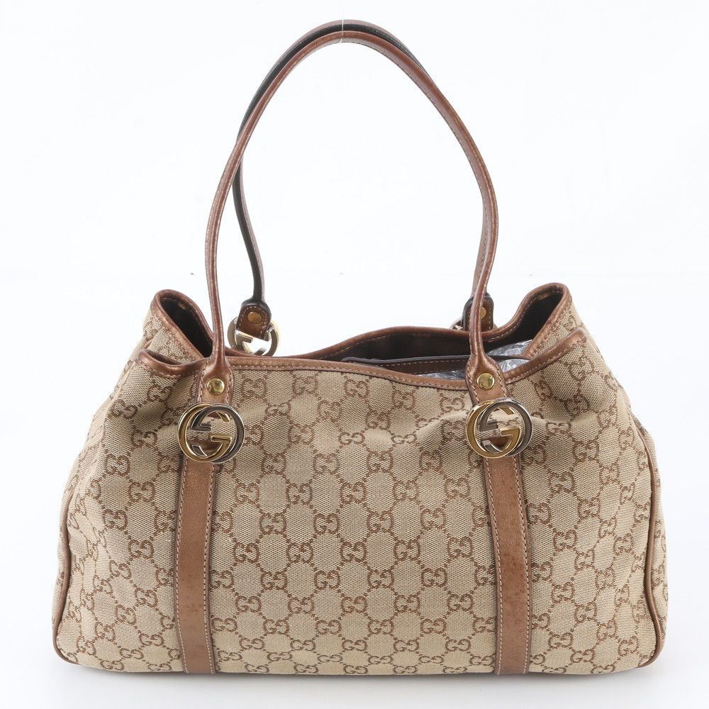 Gucci GG Canvas Twins Leather Tote — view 3