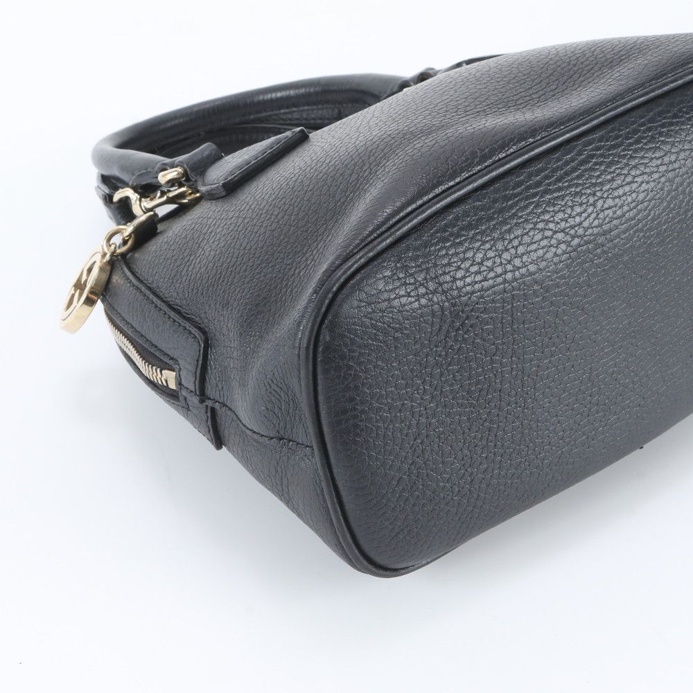 Gucci Interlocking G Leather 2-Way Shoulder Bag Crossbody Hand Black — view 6