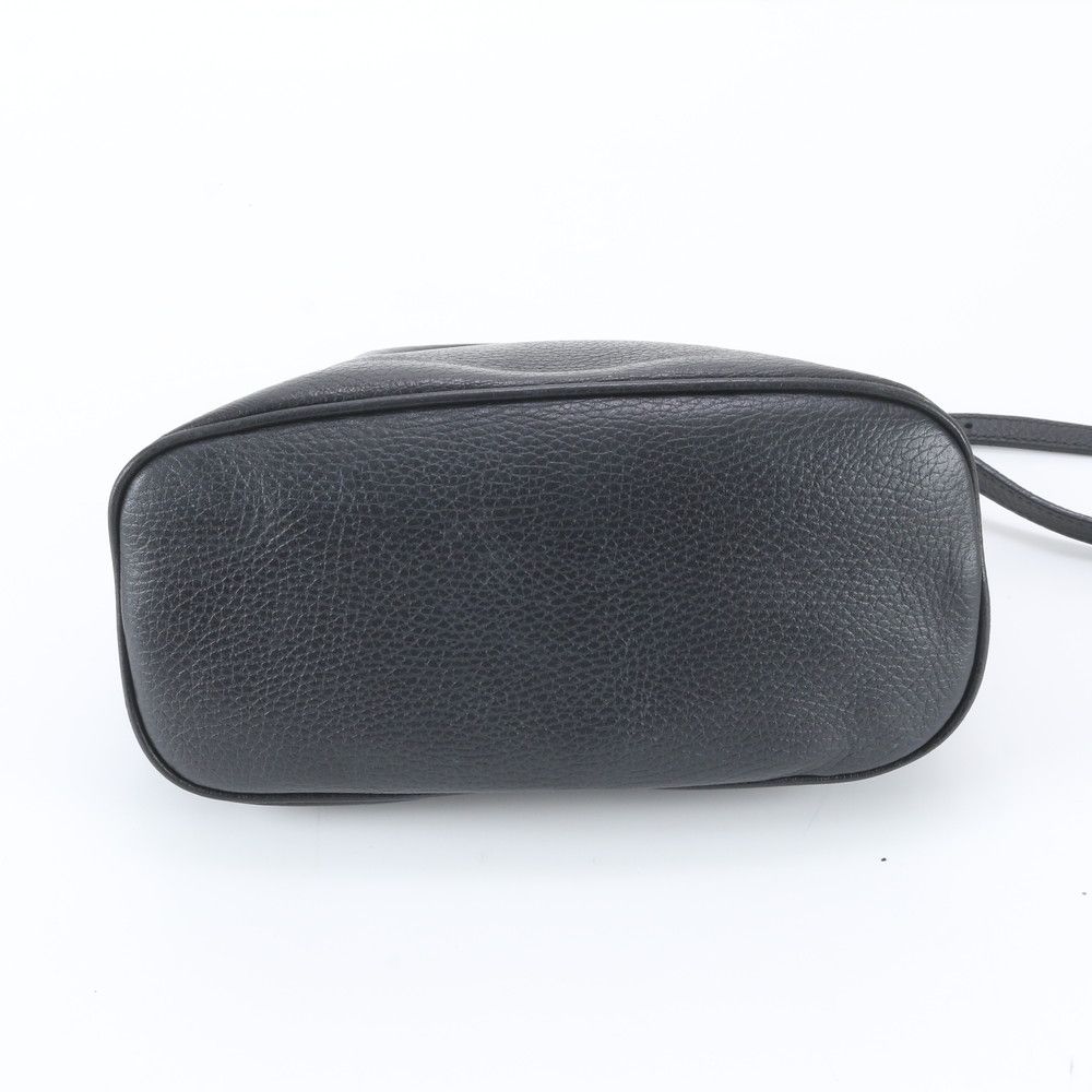 Gucci Interlocking G Leather 2-Way Shoulder Bag Crossbody Hand Black — view 7