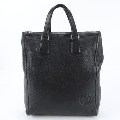 Gucci Soho Interlocking G Leather Tote Business Black