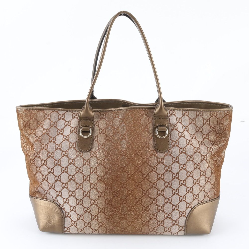 Gucci GG Canvas Heartbit Leather Tote Shoulder — view 3