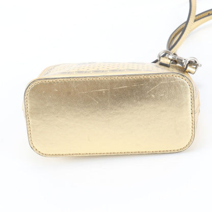 Gucci Sega Collaboration Guccy Print Leather Shoulder Bag Crossbody Gold — view 6