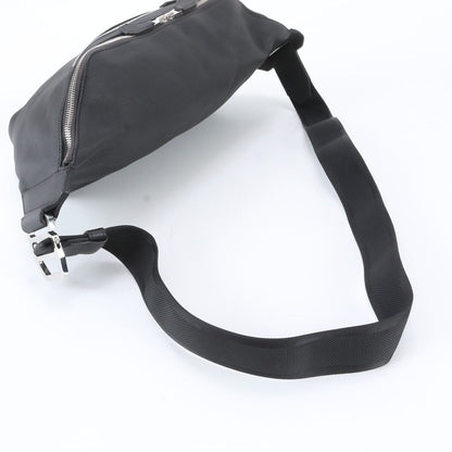 Hermes City Slide Cross Leather Belt Bag Crossbody Waist Pouch Black — view 3