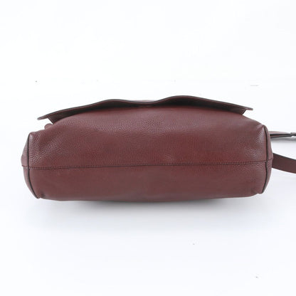 Gucci Interlocking G Leather Shoulder Bag Crossbody Messenger Brown — view 6