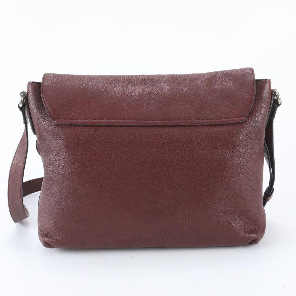 Gucci Interlocking G Leather Shoulder Bag Crossbody Messenger Brown — view 3