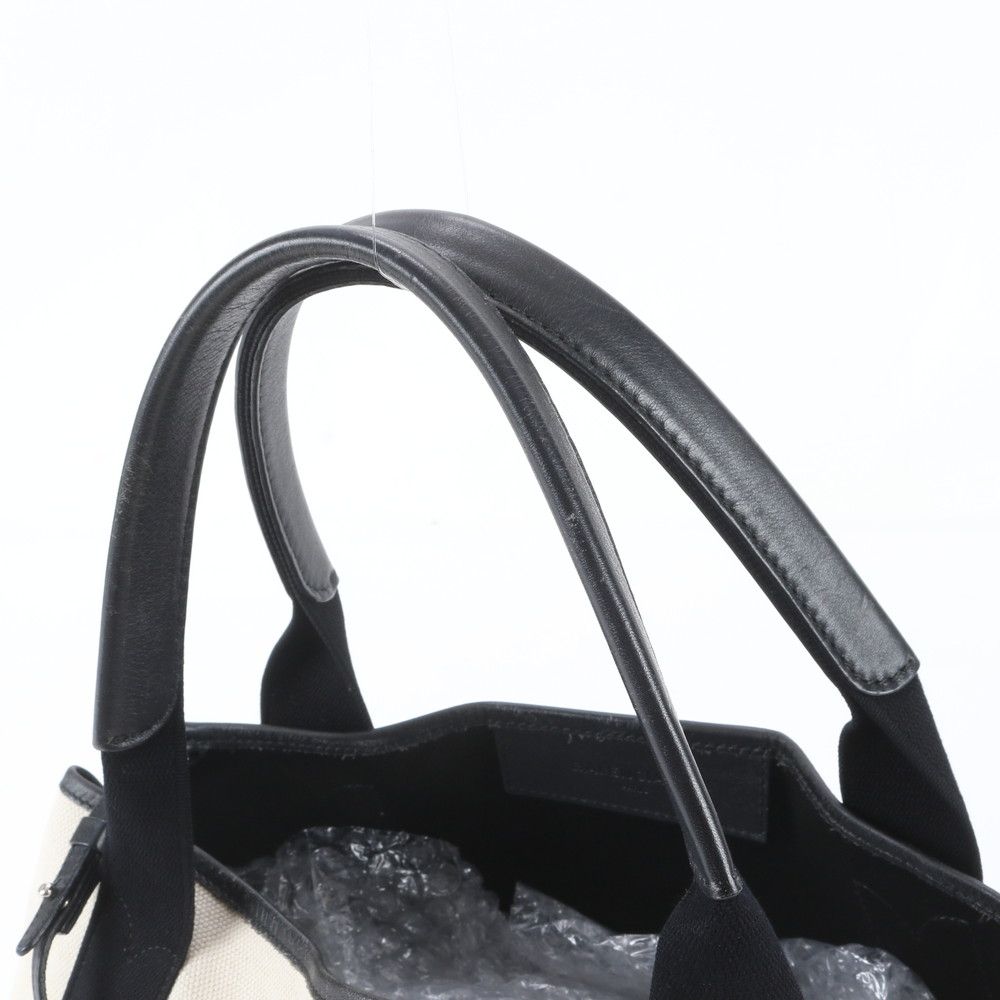 Balenciaga Navy Cabas Leather Canvas Tote — view 2
