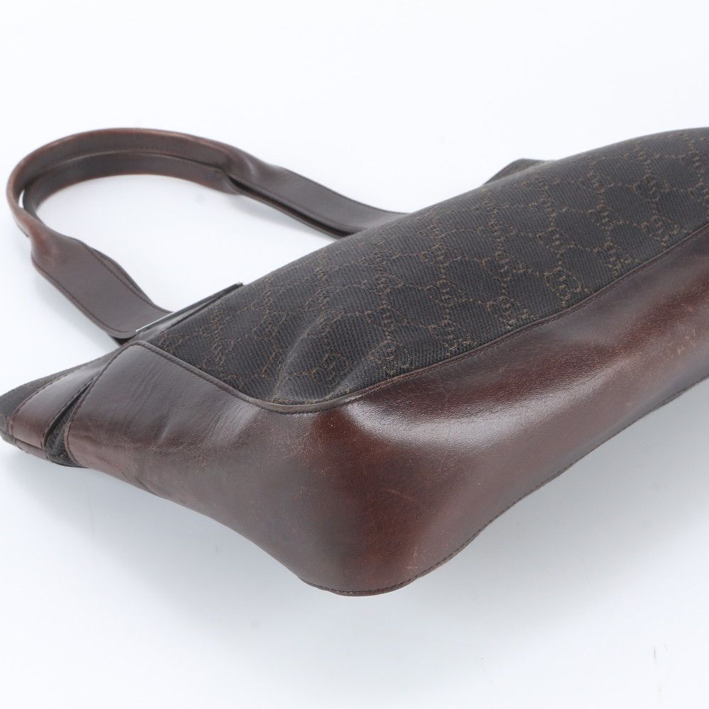 Gucci GG Canvas Leather Tote Shoulder Hand Brown — view 5