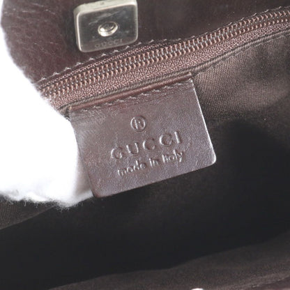 Gucci GG Canvas Leather Tote Shoulder Hand Brown — view 8