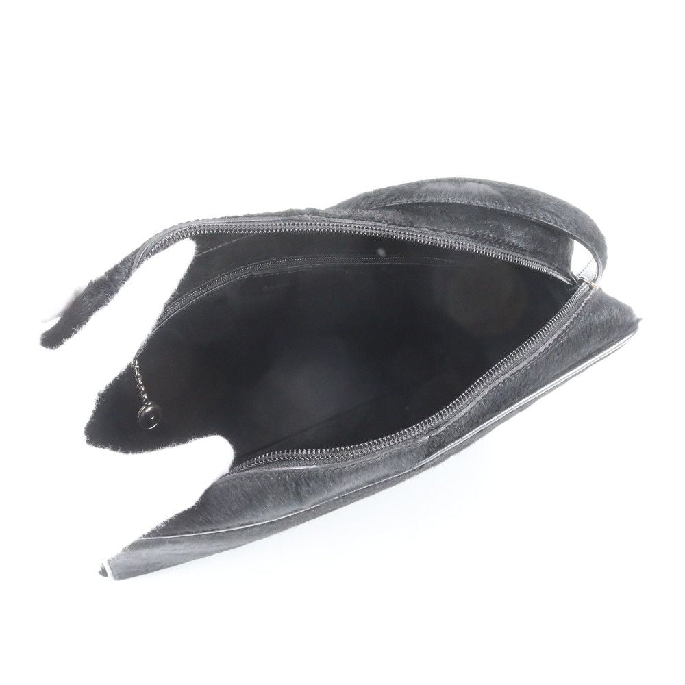 Gucci Calf Hair Leather Shoulder Bag Crossbody Hand Black — view 7