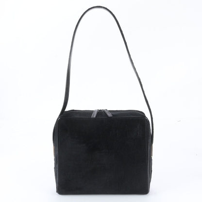 Gucci Calf Hair Leather Shoulder Bag Crossbody Hand Black