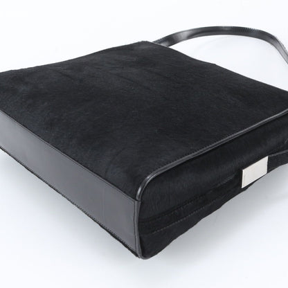 Gucci Calf Hair Leather Shoulder Bag Crossbody Hand Black — view 4