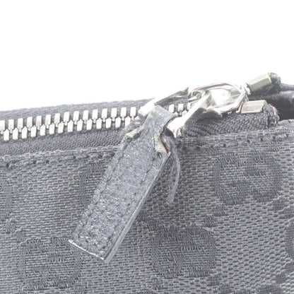 Gucci GG Canvas Leather Shoulder Bag Crossbody Messenger Black — view 8