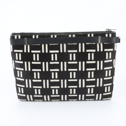Balenciaga Calf Hair Leather Clutch Pouch Business