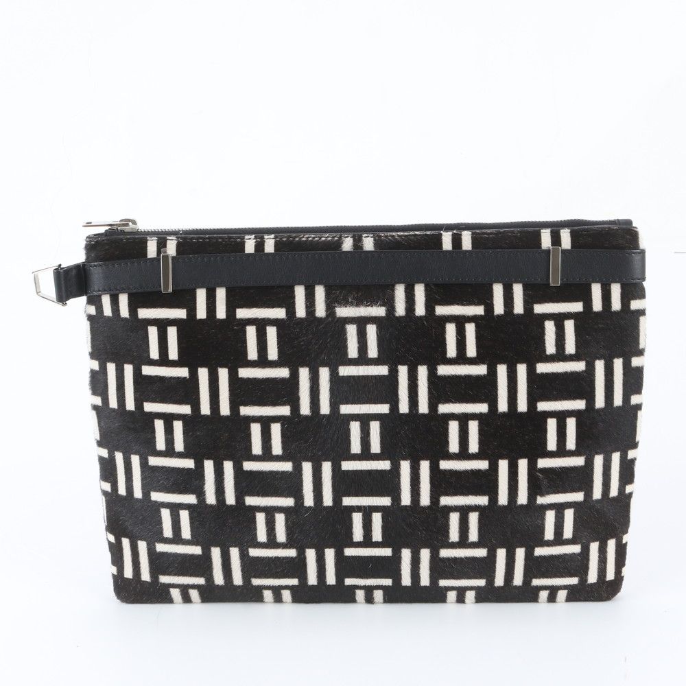 Balenciaga Calf Hair Leather Clutch Pouch Business — view 2