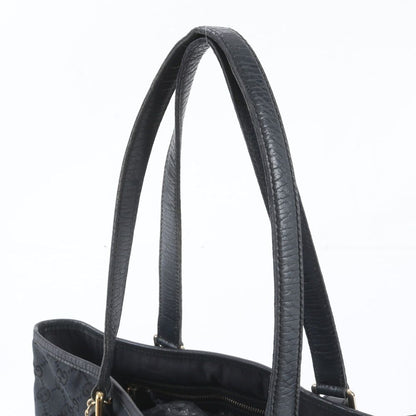 Gucci GG Canvas Leather Tote Shoulder Hand Black — view 2