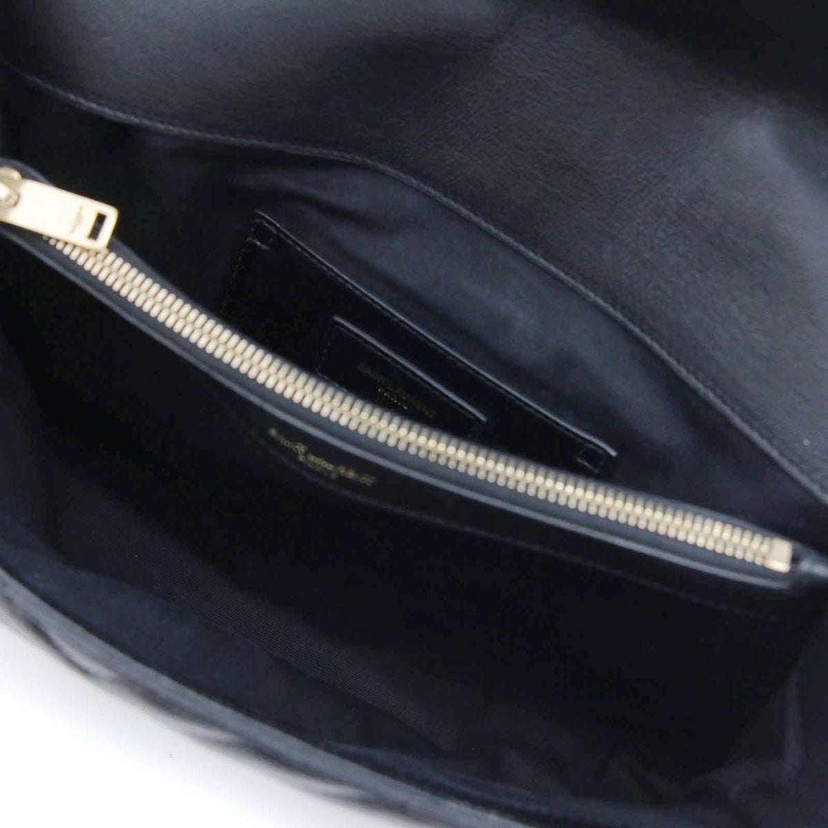 Saint Laurent Classic Monogram 2-Way Black Leather Shoulder Bag — view 6