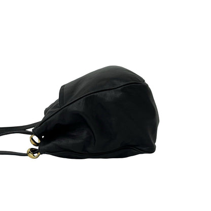 Loewe Vintage Anagram Logo Nappa Leather Shoulder Bag Tote Black — view 5