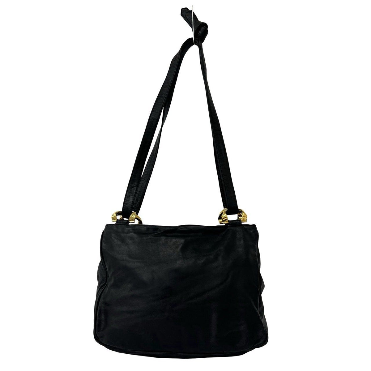Loewe Vintage Anagram Logo Nappa Leather Shoulder Bag Tote Black — view 3