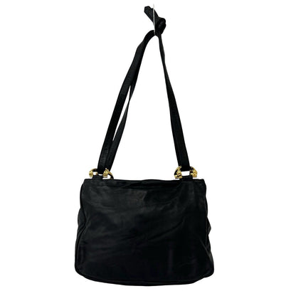 Loewe Vintage Anagram Logo Nappa Leather Shoulder Bag Tote Black — view 3