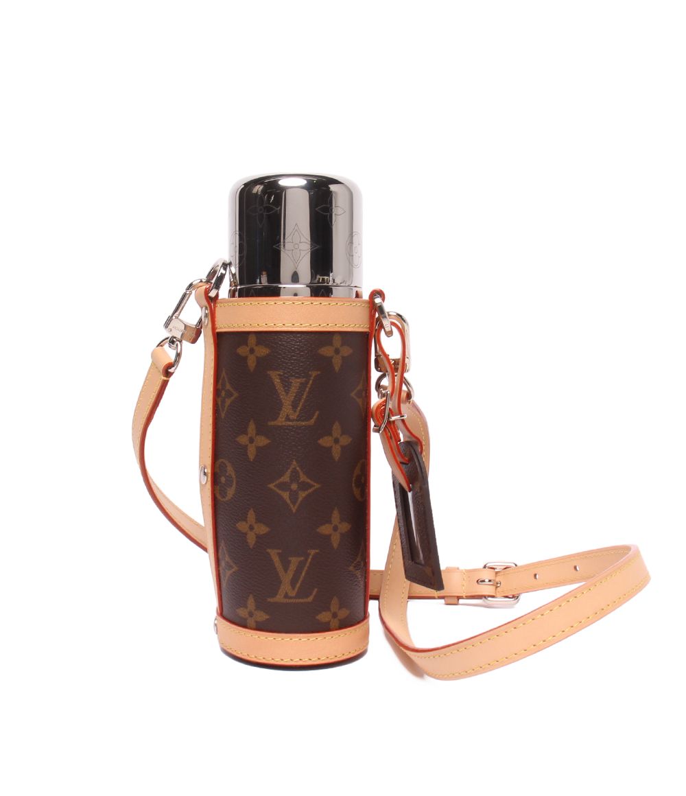 Louis Vuitton Water Bottle with Stainless Steel Holder Flask Monogram Shoulder