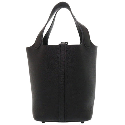 Hermes Picotin Lock PM Monochrome So Black Taurillon Clemence Handbag — view 3