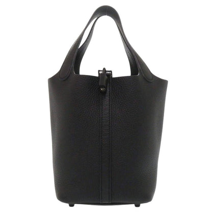 Hermes Picotin Lock PM Monochrome So Black Taurillon Clemence Handbag — view 5