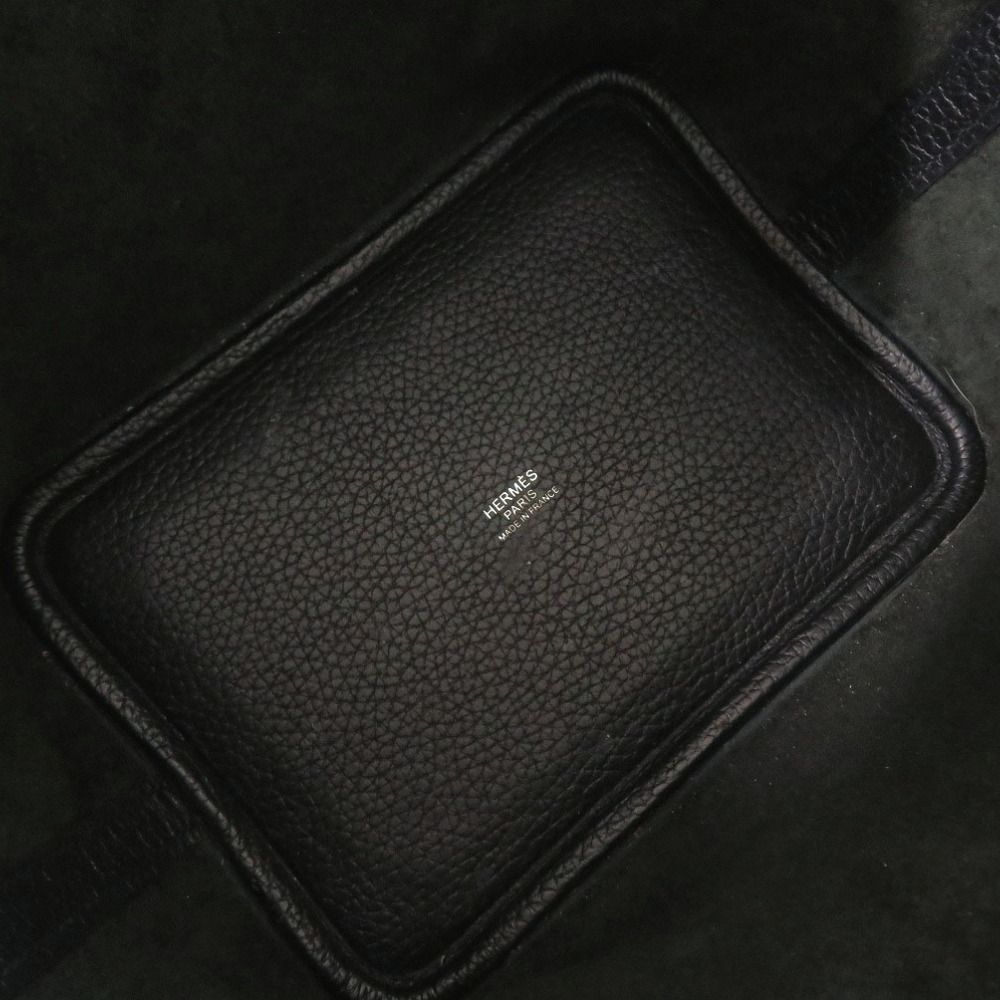 Hermes Picotin Lock PM Monochrome So Black Taurillon Clemence Handbag — view 7