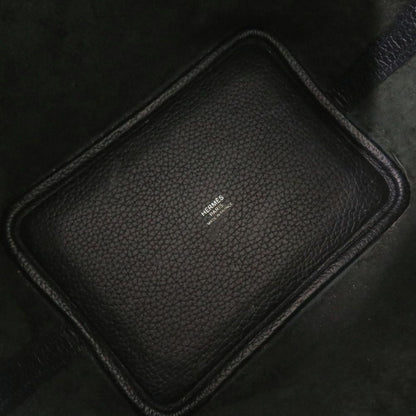 Hermes Picotin Lock PM Monochrome So Black Taurillon Clemence Handbag — view 7