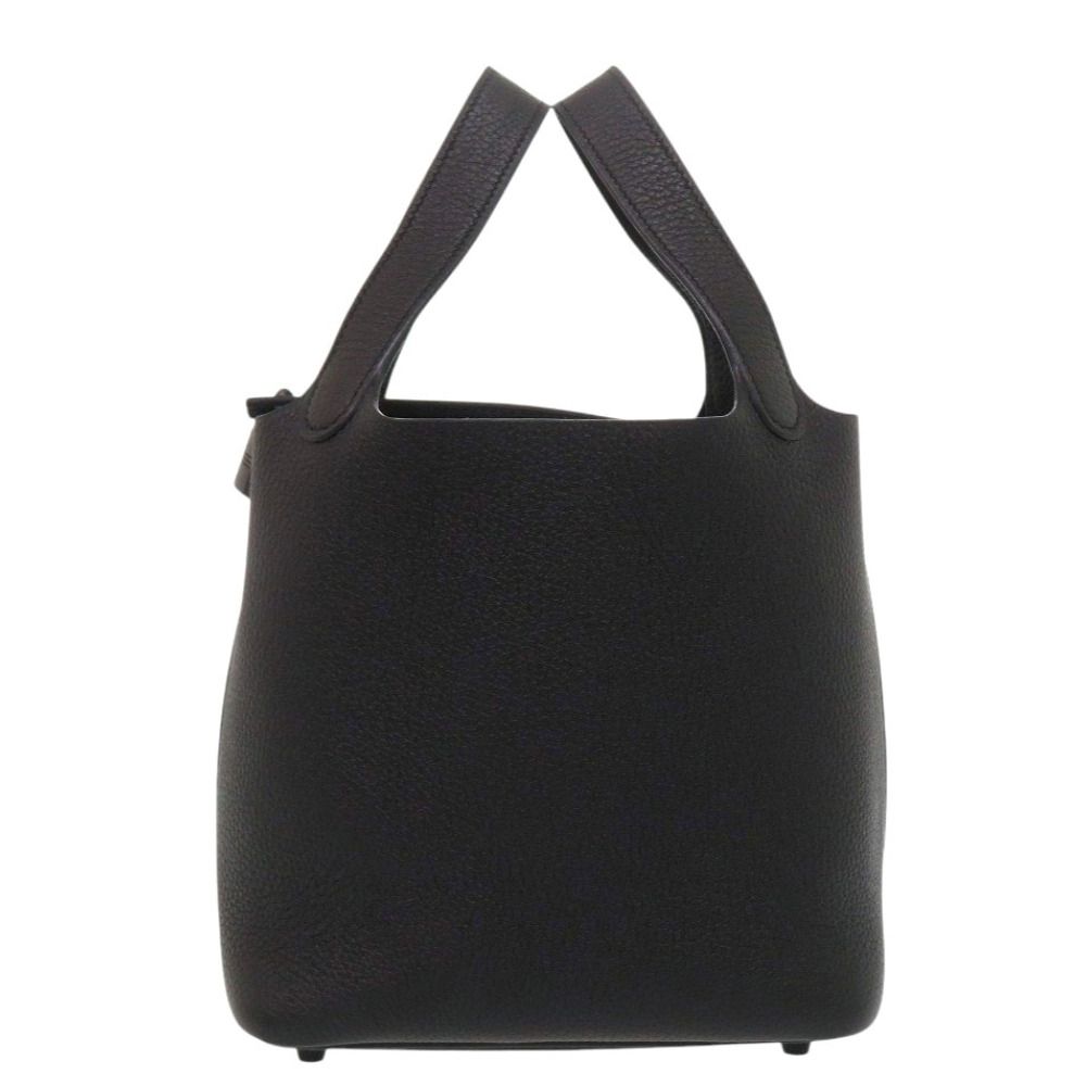 Hermes Picotin Lock PM Monochrome So Black Taurillon Clemence Handbag — view 2