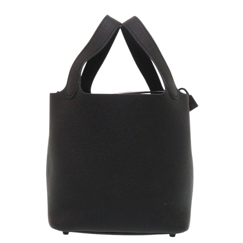 Hermes Picotin Lock PM Monochrome So Black Taurillon Clemence Handbag — view 4