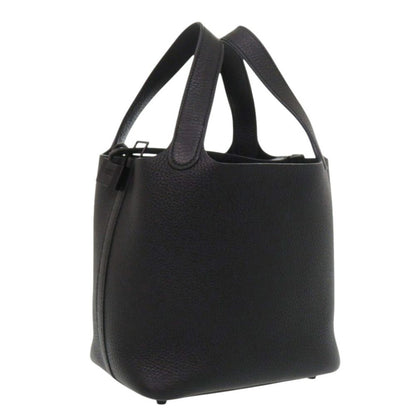 Hermes Picotin Lock PM Monochrome So Black Taurillon Clemence Handbag