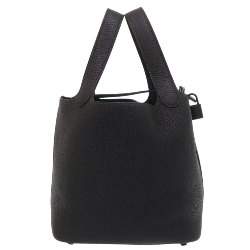 Hermes Picotin Lock PM Monochrome So Black Taurillon Clemence Handbag — view 5