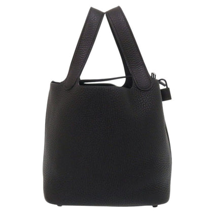 Hermes Picotin Lock PM Monochrome So Black Taurillon Clemence Handbag — view 5