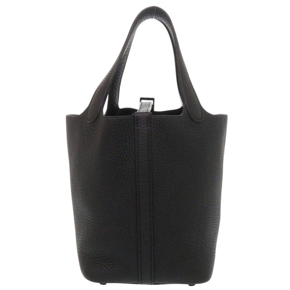 Hermes Picotin Lock PM Monochrome So Black Taurillon Clemence Handbag — view 4