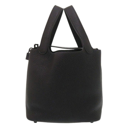 Hermes Picotin Lock PM Monochrome So Black Taurillon Clemence Handbag — view 3