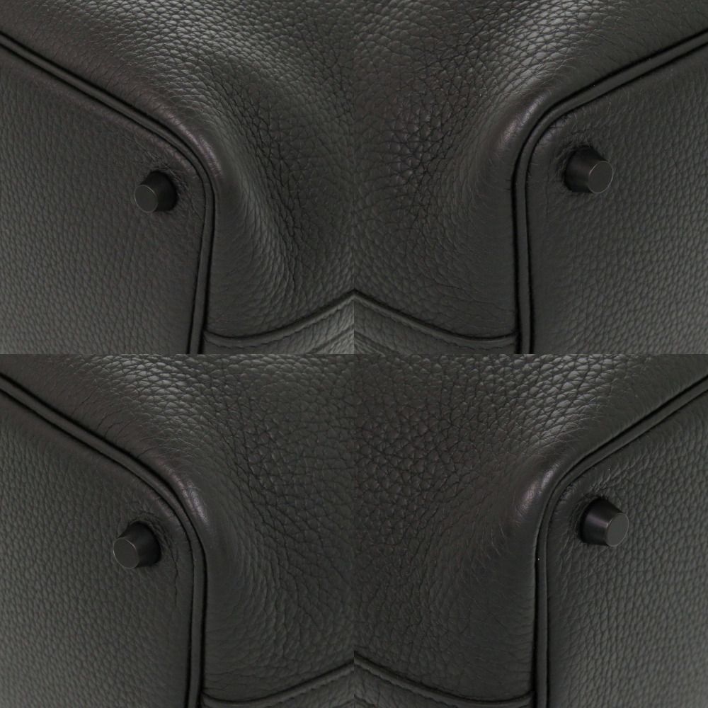 Hermes Picotin Lock PM Monochrome So Black Taurillon Clemence Handbag — view 8