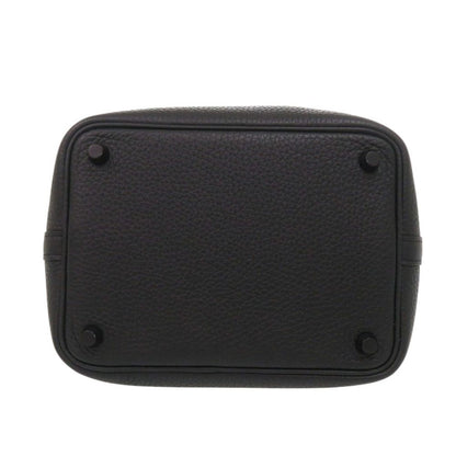 Hermes Picotin Lock PM Monochrome So Black Taurillon Clemence Handbag — view 7