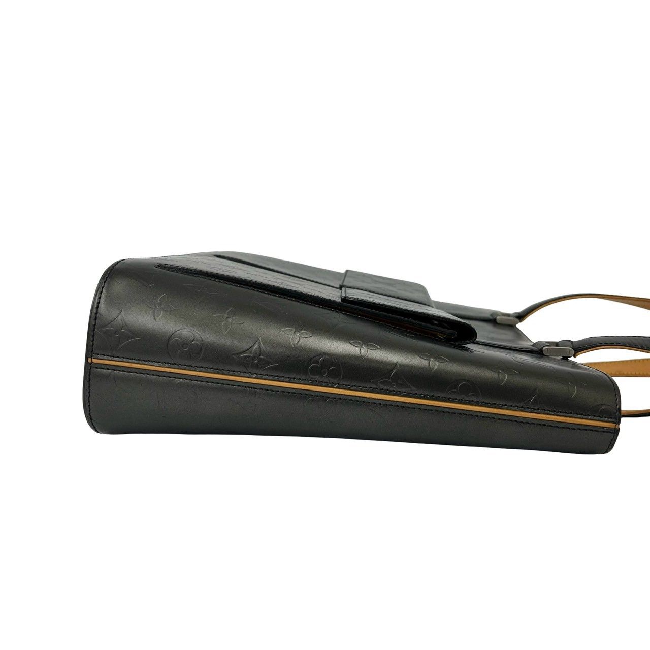 Louis Vuitton Wilwood Monogram Matte Leather Tote Black Noir — view 6