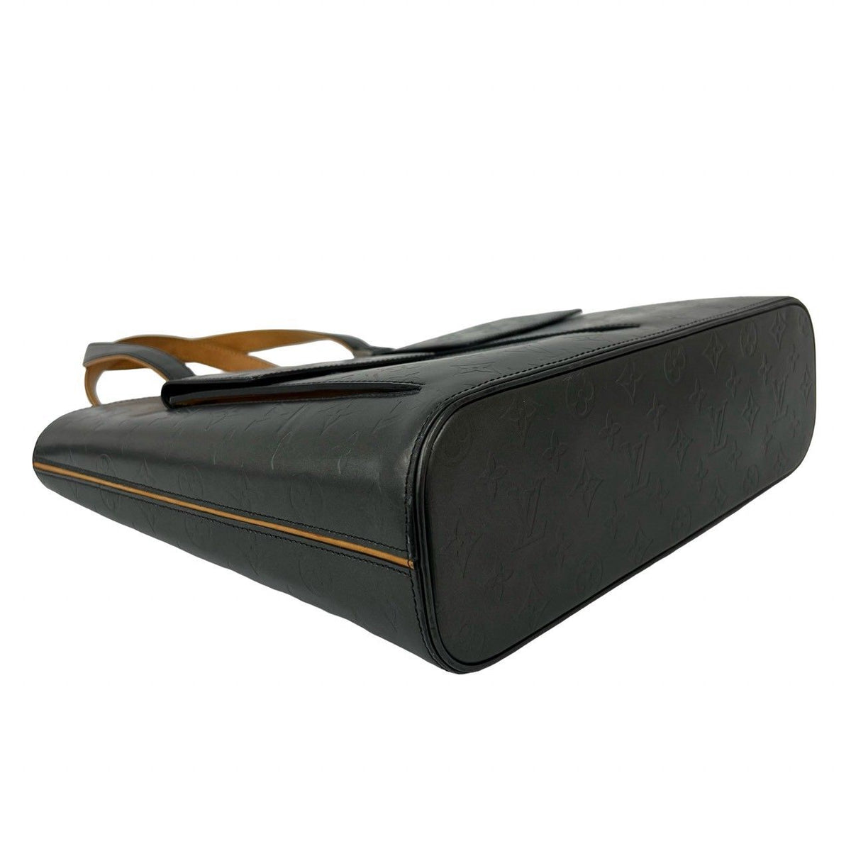 Louis Vuitton Wilwood Monogram Matte Leather Tote Black Noir — view 7