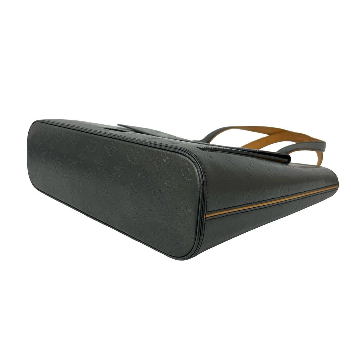 Louis Vuitton Wilwood Monogram Matte Leather Tote Black Noir — view 8