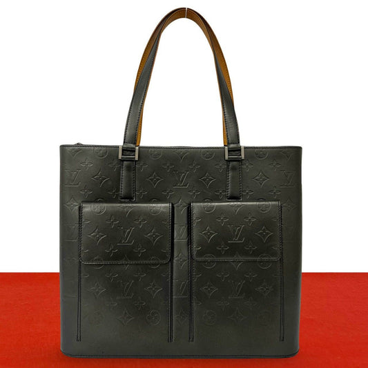 Louis Vuitton Wilwood Monogram Matte Leather Tote Black Noir