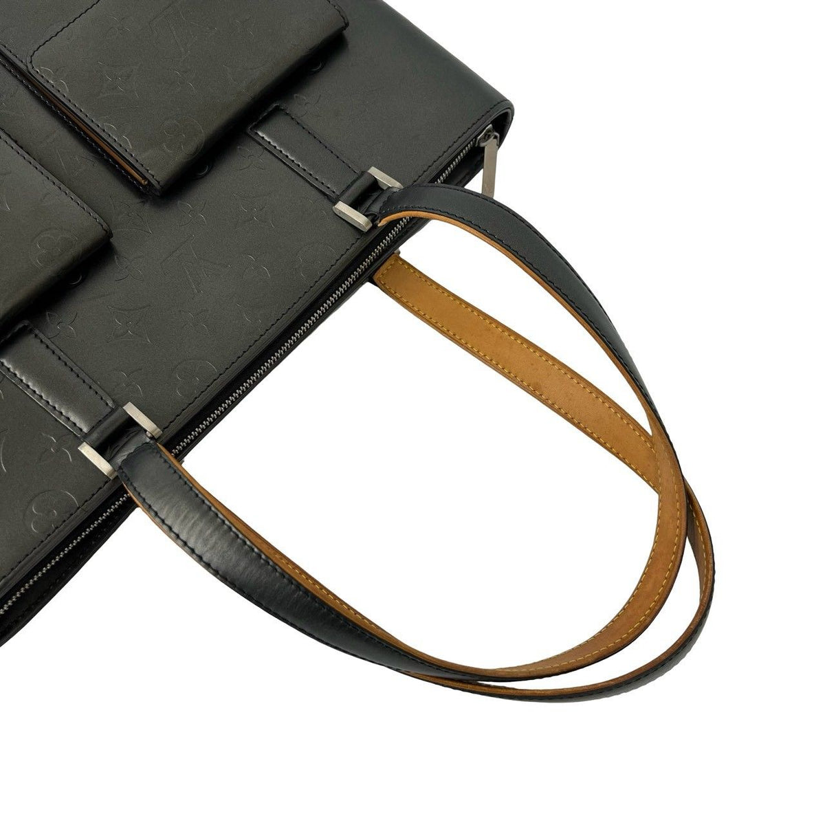 Louis Vuitton Wilwood Monogram Matte Leather Tote Black Noir — view 4